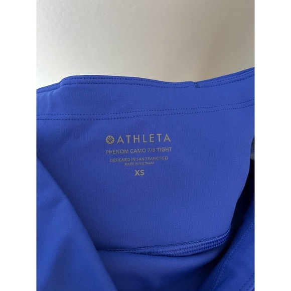 Athleta Size XS Phenom Camo 7/8 Tight Athletic Leggings Blue EEUC - Picture 5 of 5
